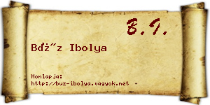 Búz Ibolya névjegykártya
